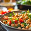 Kirchererbsen Salat